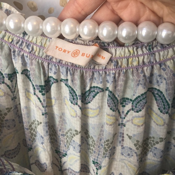 Tory Burch Mosaic Tassel Off The Shoulder Romper - Picture 5 of 8